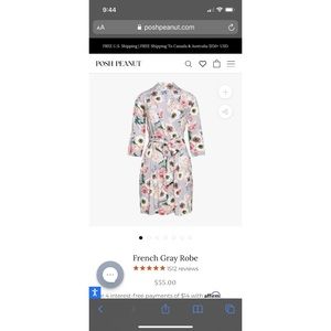 French Grey Posh Peanut Robe